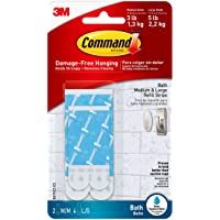Command BATH22-ES Tiras de Repuesto Resistentes al Agua- Azul- 2xM + 4xL
